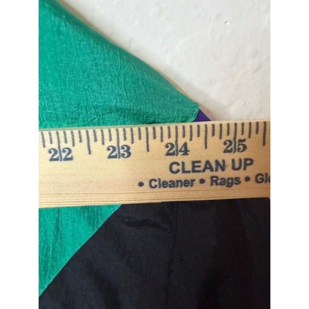 Vintage Casual Isle Windbreaker Jacket Mens XL Colorblock 90s Retro Black Purple - Picture 4 of 5